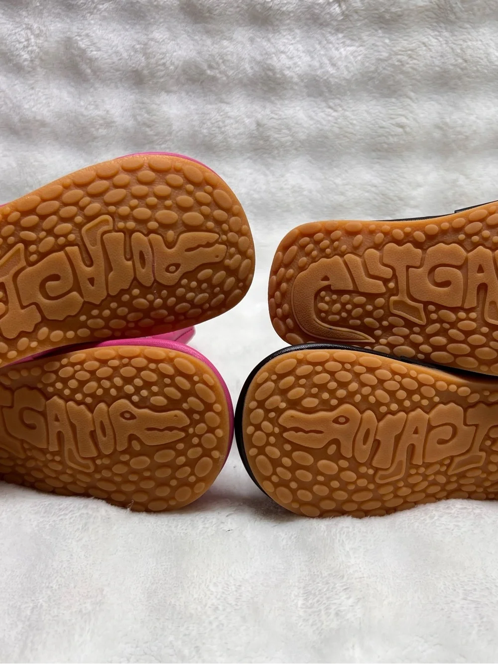 Alligator Brand-Kids Western Zip-Up Boots in Pink and Brown-  Price is for both.